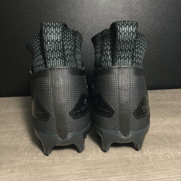 Nike Alpha Menace Elite 3 Flyknit Football Cleats CT6648-010 Black Men's Size 8 - Picture 5 of 7